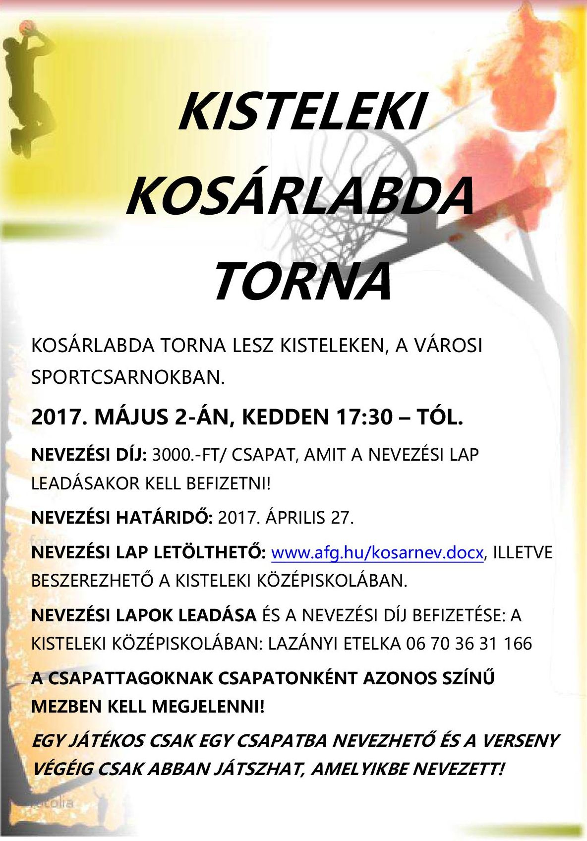 Kisteleki kosárlabda torna Kisteleki kosárlabda torna